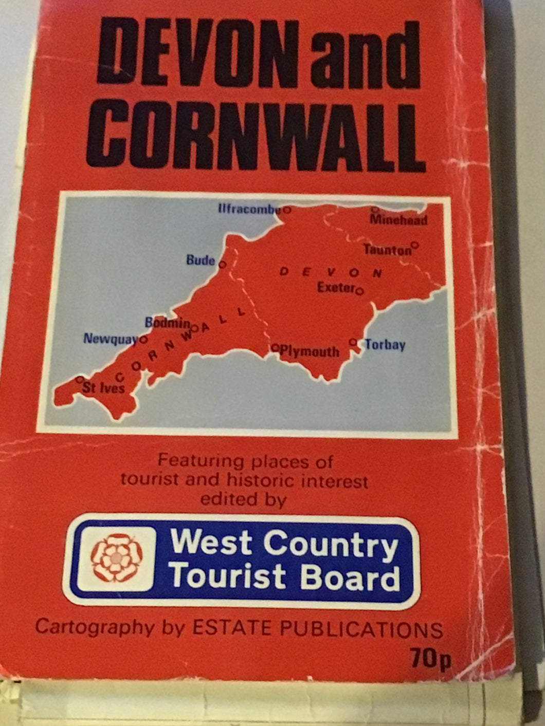Leisure map Devon and Cornwall estate publications