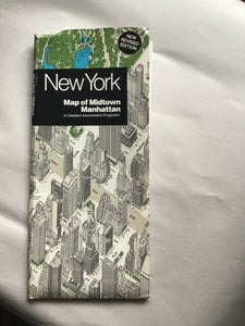 New York  Map of Midtown  Manhattan  In Detailed Axonometric Projection 1985