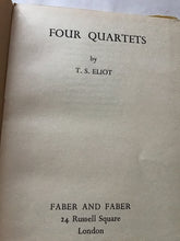 Load image into Gallery viewer, Four Quartets. Hardcover. By T. S. ELIOT.  1952
