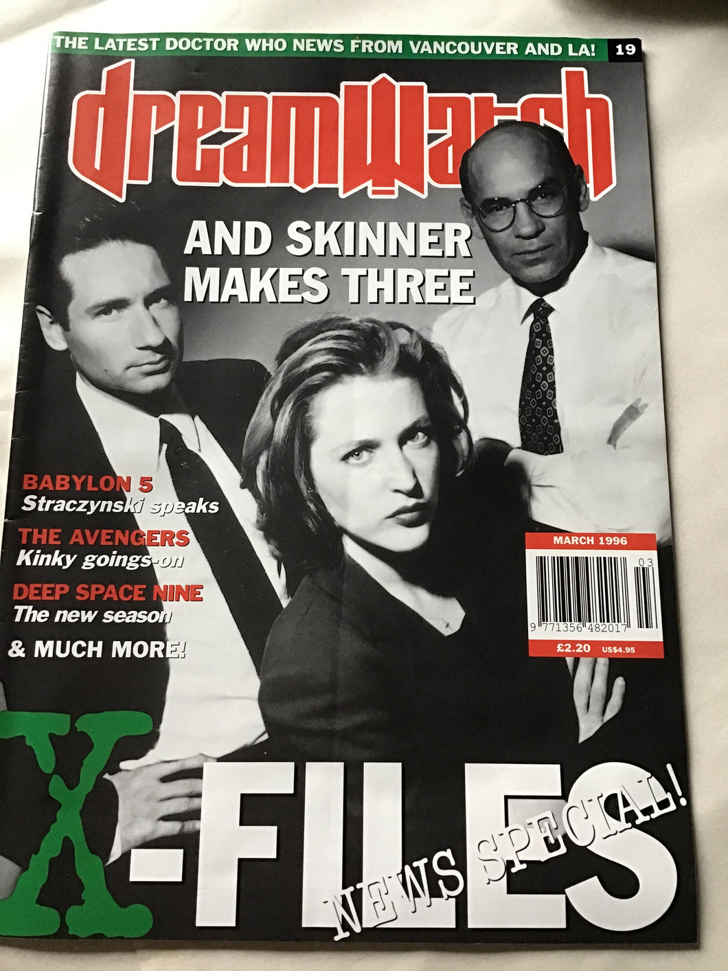 Dream watch magazine March 1996 Babylon 5 avengers Deep Space 9 X-Files