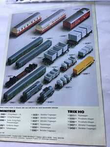 Trix new items for 1982 model railway catalogue Minitrix