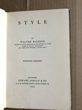 Load image into Gallery viewer, Style - hardcover - Walter Raleigh 1923
