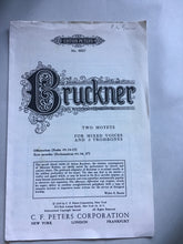 Load image into Gallery viewer, Edition Peters No 6037 Bruckner Two Motets for mixed voices and 3 trombones.
