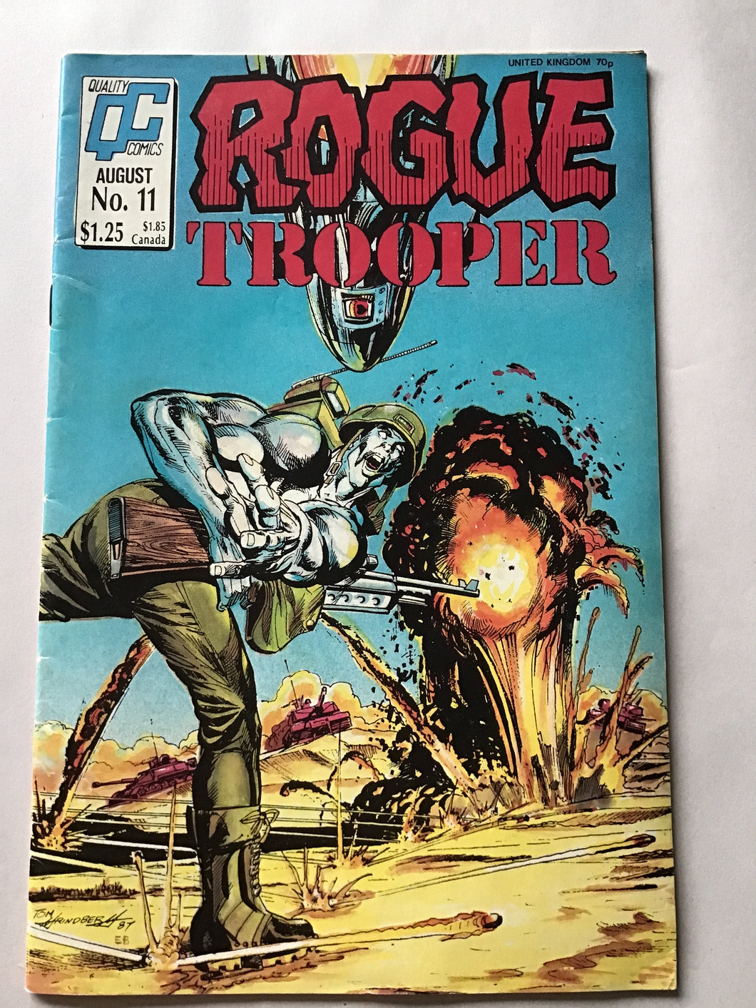 Quality comics QC August No. 11 rock trooper 1987 paperback comic