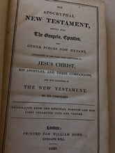 Load image into Gallery viewer, The Apocryphal new Testament being all the gospels epistles 1820
