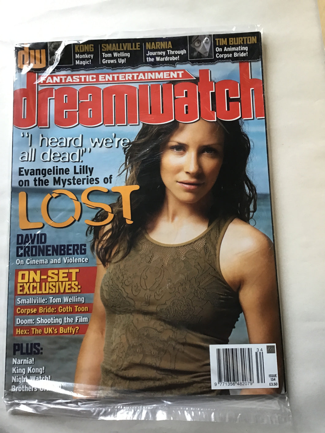 Dream watch magazine November 2005 issue 134 lost small Ville doom hex Narnia Tim Burton Kong