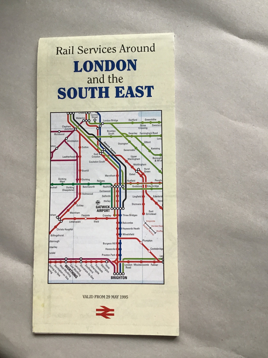 Rail Services Around  LONDON  and the  SOUTH EAST  VALID FROM 29 MAY 1995