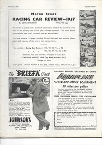 Motor Sport Magazine VOL XXXII No.1 January 1957