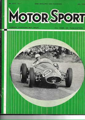 Motor Sport Magazine Vol XXX No 7 July 1954