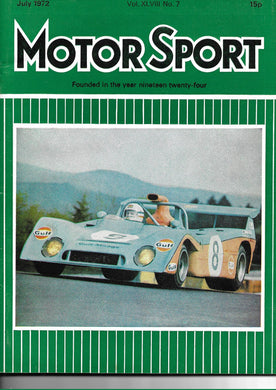 Motor Sport Magazine Vol XLVIII July 1972