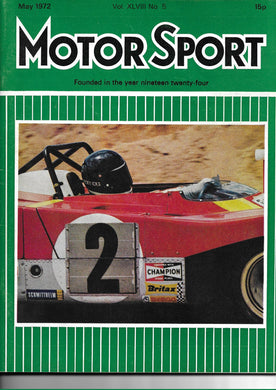 Motor Sport Magazine May 1972 Vol XLVIII No 5