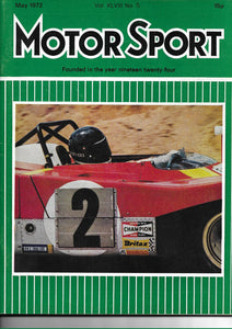 Motor Sport Magazine May 1972 Vol XLVIII No 5