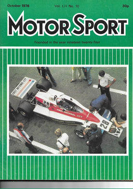 Motor Sport Magazine Vol LII No 10 October 1976