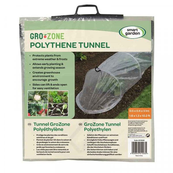Grozone Polythene tunnel - Smart Garden - 40cm x 50cm 310cm polytunnel ...