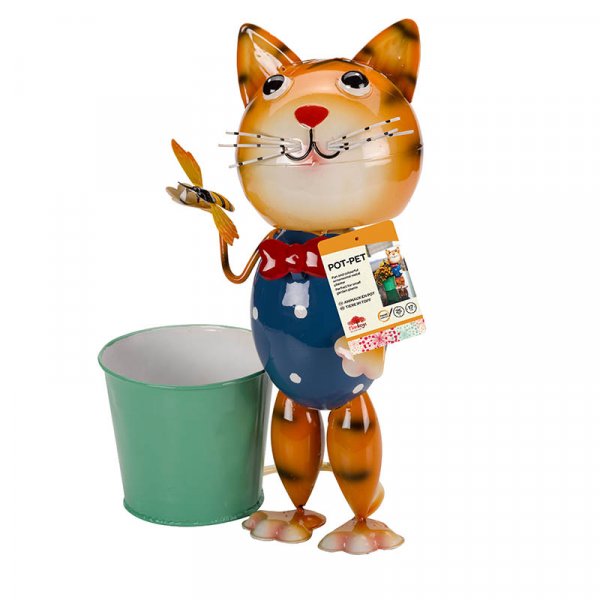 Cat Plant Pot - Pot-Pets colourful plant pot