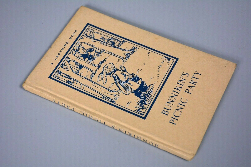 Bunnikin's Picnic Party, AJMacgregor, . Hardcover 1960s Ladybird Book,