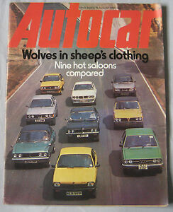 AUTOCAR 14 AUGUST 1976 - NINE HOT SALOONS COMPARED - PLUS MORE...