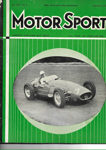 Motor Sport Magazine Vol XXX no 9 September 1954