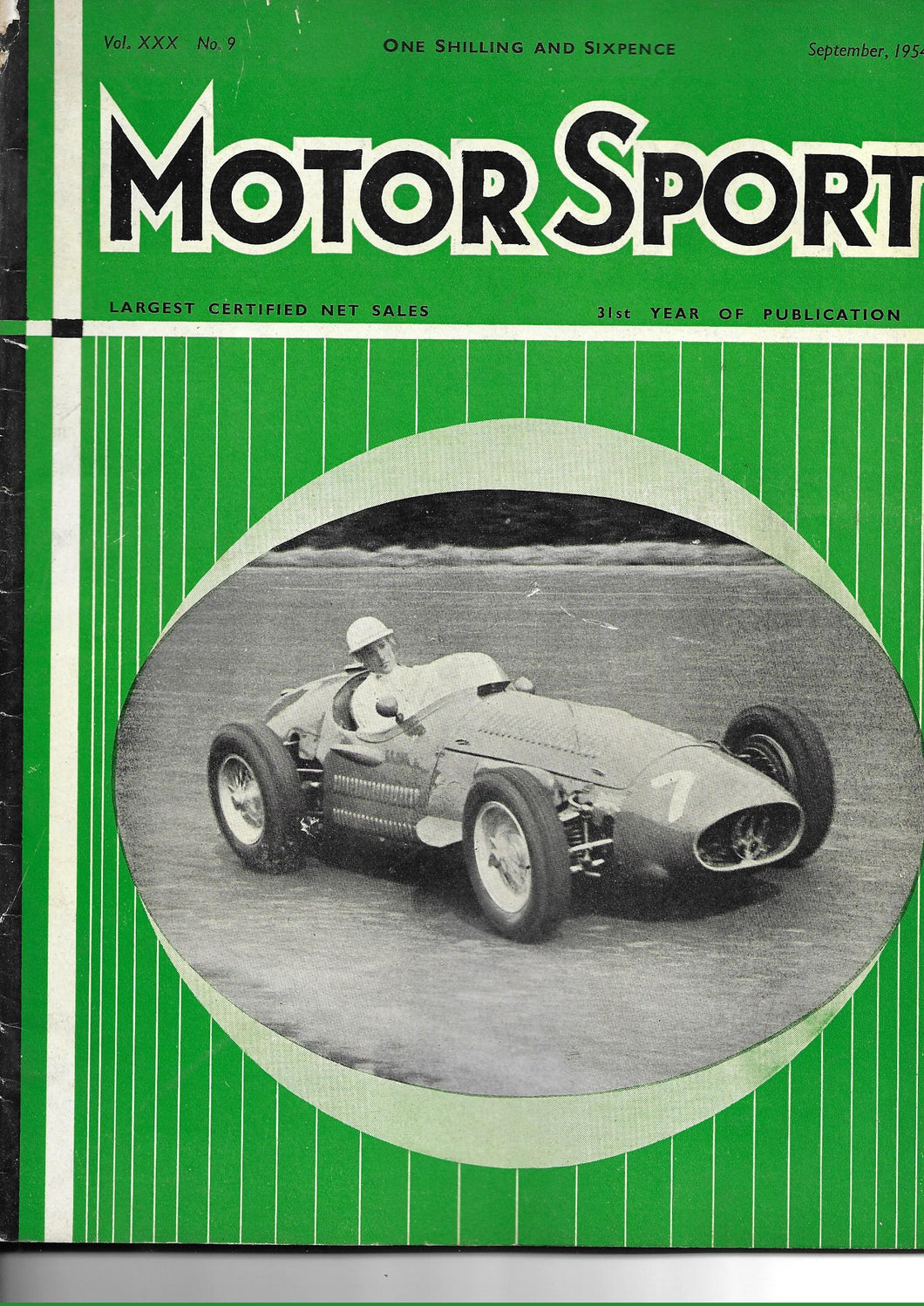 Motor Sport Magazine Vol XXX no 9 September 1954
