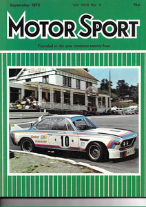 Motor Sport Magazine Vol XLIX no 9 September 1973