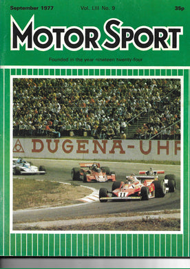 Motor Sport Vol LIII No 9 September 1977