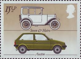 1982 British Motor Cars stamps Austin mini metro Ford escort Jaguar Rolls Royce Mint Never Hinged (NL6)